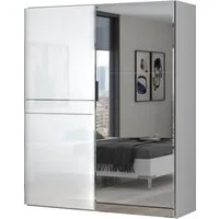 OTTO home Schwebetürenschrank Piano, mit Einlegeböden, Kleiderstangen, Spiegel, Türen soft-close (in 3 Breiten, 224cm hoch, mit verchromten Aufleistungen) mit Spiegeltür, FSC-zertifizierter Holzwerkstoff