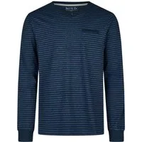 Phil & Co. Pyjamaoberteil Herren Pyjamashirt mit langem Arm (1-tlg) mit Bündchen
