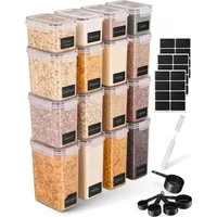 LINFELDT Vorratsdose 16er Set Vorratsdosen mit Deckel - Aufbewahrungsbox Küche, (25-tlg), 16er Set