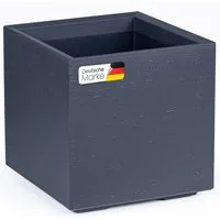 KONZEPT Pflanzkübel groß außen, Blumenkübel mit Rollen, aus Kunststoff (40 x 40 x 39 cm), ideal für Balkon, Terrasse und Garten