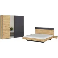 rauch Schlafzimmer-Set Monza, mit Schwebetürenschrank Breite 218 cm, Bettanlage in 2 Breiten