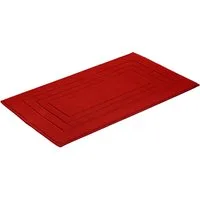 Vossen Badematte Feeling, Höhe 10 mm, beidseitig nutzbar, fußbodenheizungsgeeignet, Baumwolle, quadratisch, Badteppich, Uni-Farben, mit Bordüre, Hoch-Tief Effekt, reine Baumwolle