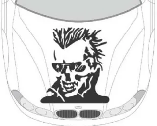 Autoaufkleber für die Motorhaube "cool man"