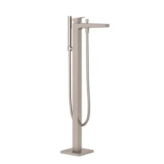 KLUDI-DECUS Wannenfüll- und Brause-Einhandmischer für freistehende Wannen Stainless Brushed Nickel 54590N575