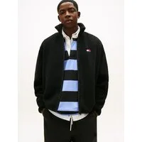 Tommy Jeans Fleecejacke TJM BADGE TEDDY Stehkragen, Teddyfleece, relaxed fit