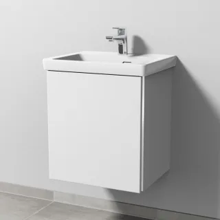 Sanipa 3way Waschtischunterbau zu Villeroy & Boch Subway 3.0 Waschtisch mit 1 Tür, Weiß-Soft BR84443