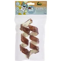 Lov&Ed Curls Ente, 2 Stück, 75g, Gedrehte Kauknochen für Hunde, Snack für: Hund