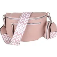 MIRROSI Bauchtasche Damen Taschen, Umhängetasche, Brusttasche, 27x19x9cm Veganes Leder (Schultertasche für jeden Anlass, inkl.1x Münzbeutel), Crossbody Bag, Bohemian gemusterten& verstellbaren Schulterriemen