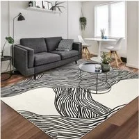 GarveeMore Teppich, rechteckig, Höhe: 7 mm, Geeignet für moderne und minimalistische Einrichtungsstile