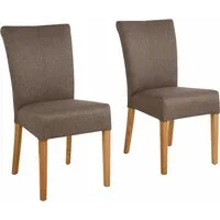 Home affaire 4-Fußstuhl Queen Polsterstuhl (Set, 6 St), verschiedene Bezüge, Gestell Massivholz
