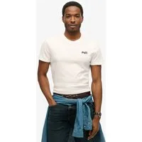 Superdry Rundhalsshirt ESSENTIAL CONTRAST EMB TEE Slim Fit, aus Baumwolle und Single Jersey, mit Print, pflegeleicht