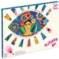 DJECO Kreativset Inspired by: Frida Kahlo Blumenbilder 3D Kunstprojekt ab 8 Jahren