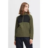 OXMO Kapuzensweatjacke OXMalin Fleece Übergangsjacke mit Steppmuster