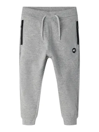 NAME IT - NMMVIMO SWE PANT BRU NOOS Grey Melange - Gr. - 104
