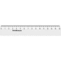 Erich Krause Lineal, Lineal 15cm Kunststoff mit Wellenkante 1 Stück Klar transparent