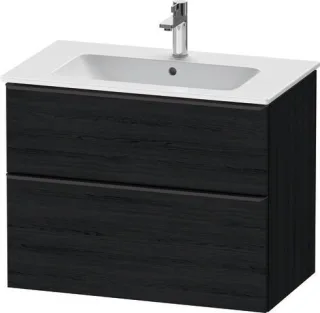 Duravit D-Neo Waschtischunterbau wandhängend Eiche Schwarz Matt 810x462x625 mm - DE43620BD160000 DE43620BD160000