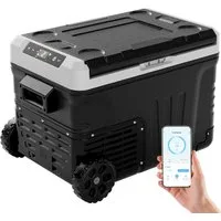 EUHOMY Kühlbox 35/50L Kompressor Kühlbox, Kühlbox für Auto Mit APP Steuerung, Tragbar, 50 l, Tragbar, App-Steuerung, Kompressor