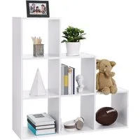 VASAGLE Bücherregal, mit 6 Fächern, Würfelregal, Stufenregal, 97,5 x 29 x 97,5 cm