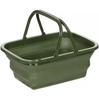 FoxOutdoor Einkaufskorb Faltkorb, oliv, 9 l, als Wasserbehältnis verwendbar