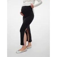 Mamalicious Umstandsrock MLALANIS SEAMLESS AL RIB SKIRT HW NOOS aus Modal, Polyamid und Elasthan, wadenlang, mit Seitenschlitz