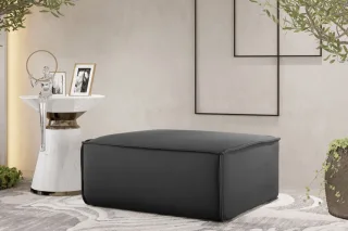 Polsterhocker Designerhocker CELES PREMIUM 85x85 cm Stoff Opera Velvet Dunkel...