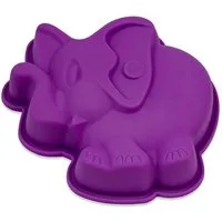 wisefood Silikonform Silikonform Elefant - lila 15x14x3cm - 1 Form, (1-tlg)