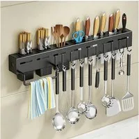 Fine Life Pro Messerleiste 60cm, Küche Hängeleiste,10 bewegliche Haken