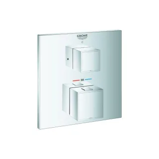 Grohe Grohtherm Cube Fertigmontageset 24153000 chrom, UP-Brause-Thermostat