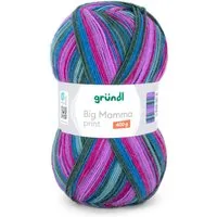 Gründl Wolle 400g Big Mamma Print Großknäuel Strickgarn Häkelwolle, 1040,00 m (Wolle zum Stricken und Häkeln, Strickwolle Handarbeitsgarn, Handstrickgarn), Wolle ohne Schurwolle