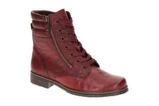 Gabor 8023.02.004 Damen Stiefeletten dark red Echtleder Blockabsatz
