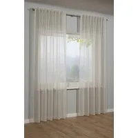 Sehlbach Gardine Schal Effektgarn Voile (1 St), Schlaufen, blickdicht, mit Gardinenband und verdeckten Schlaufen