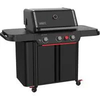 Gasgrill Genesis E-330WR, Stealth-Edition schwarz/rot, 19 kW, mit Sear Zone und Drehspieß, Modell 2025