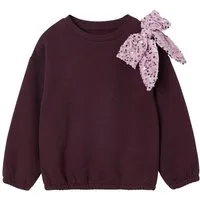 vertbaudet Sweatjacke Sweatshirt mit Pailletten-Schleife Mädchen