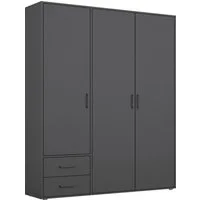 rauch Drehtürenschrank Kleiderschrank Schrank Garderobe Wäscheschrank VOYAGER (in 3 verschiedenen Ausstattungen BASIC/CLASSIC/PREMIUM) mit 2 modernen Griffvarianten, mit Außenschubladen MADE IN GERMANY