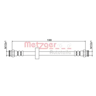 Metzger Bremsschlauch hinten links Fiat Doblo Opel Combo
