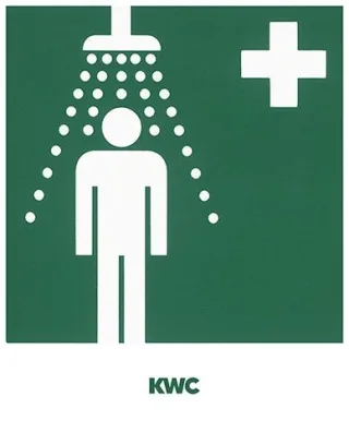 KWC Aquarotter Sicherheitszeichen, Notdusche, Klebefolie, 2000101152 2000101152