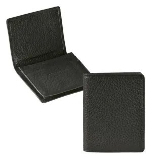 Kartenetui flach Leder schwarz 8x10cm | Sonnenleder Isar. Ein minimalistischer Organizer für Ihre Karten und Bargeld in der Hosentasche.