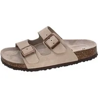 Fischer-Markenschuh Mirabel Pantolette aus Veloursleder, mit verstellbaren Schnallen, gepolstertes Lederfußbett