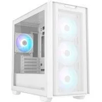 A21 PLUS TG ARGB , Tower-Gehäuse weiß, Tempered Glass
