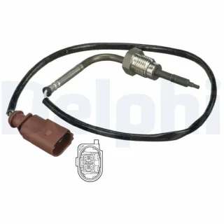 Delphi Abgastemperatursensor vor Partikelfilter Audi Seat Skoda VW TS30079
