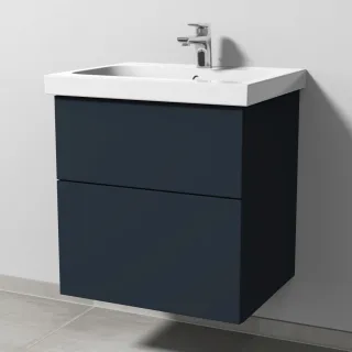 Sanipa 3way Waschtischunterbau zu Geberit iCon Light Waschtisch mit 2 Auszügen, Marine-Matt SP5731R