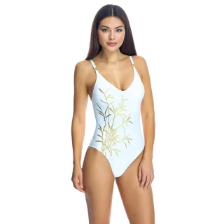 Badeanzug mit V-Ausschnitt W241515 woman