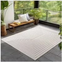 SIMPEX24 Designteppich Unicolor - Einfarbig, Rechteckig, Höhe: 4 mm, Indoor Outdoor Teppich Wetterfest 3D Optik Wohnzimmer Küchen Terrasse