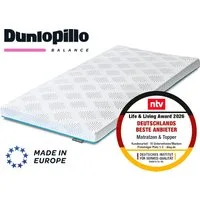 Dunlopillo, Topper Balance, Premium Gelschaumtopper 90x200 & 140x200 cm, 7 cm hoch, Gelschaum, punktgenaue Körperanpassung, unterstützt ergonomische Liegeposition