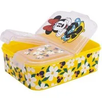 Stor Lunchbox Disney Minnie Mouse Kinder Brotdose Lunchbox 3 Fächern, (Dose-Set, 1x Deckel, 1x Behälter), Lebensmittelaufbewahrungsbehälter