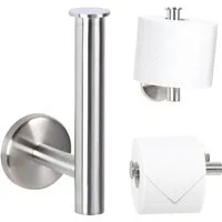 bremermann Toilettenpapierhalter Bad-Serie PIAZZA - 2in1, aus Edelstahl matt