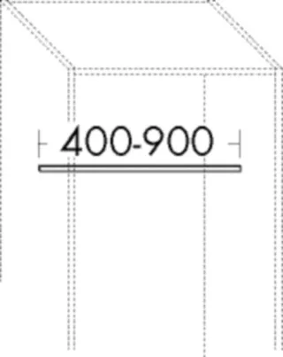 Burgbad Seitenwange rc40 System PG2 400 mm Eiche Schwarz, ACHY010F4106 ACHY010F4106