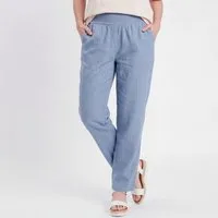 OriginalYou Leinenhose Sommerhose Damen Leinen Schlupfhose mit Elastikbund Straight Leg Stil Erhältlich von 36 bis 44, 100% Leinen, weicher Komfortbund