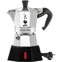 BIALETTI Espressokocher, elektrischer Espressokocher für 2 Tassen, silber