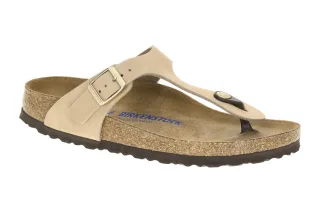 Birkenstock 1019014 GIZEH BS Beige Sandcastle Damen Pantoletten mit weichem F...